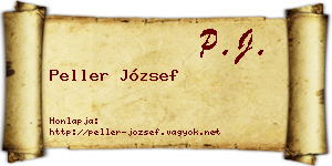 Peller József névjegykártya